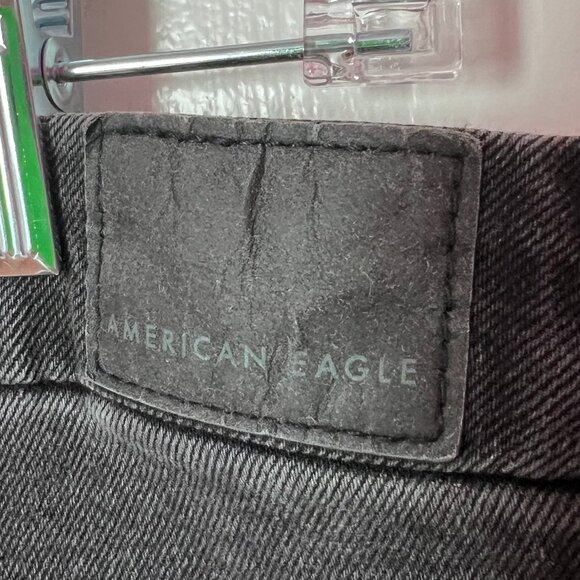 AE Stretch Curvy Black Mom Jean - Picture 9 of 11